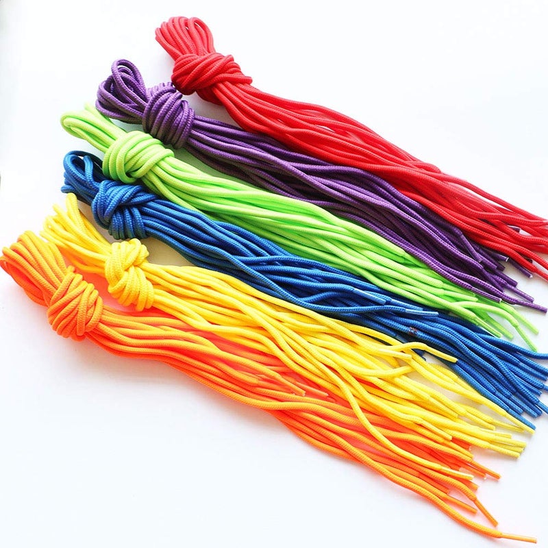 LGEGE 60 Pcs Colored Threading for Beading  Threading Lace Beading Cords Beading String(6 Colors) - Image 2